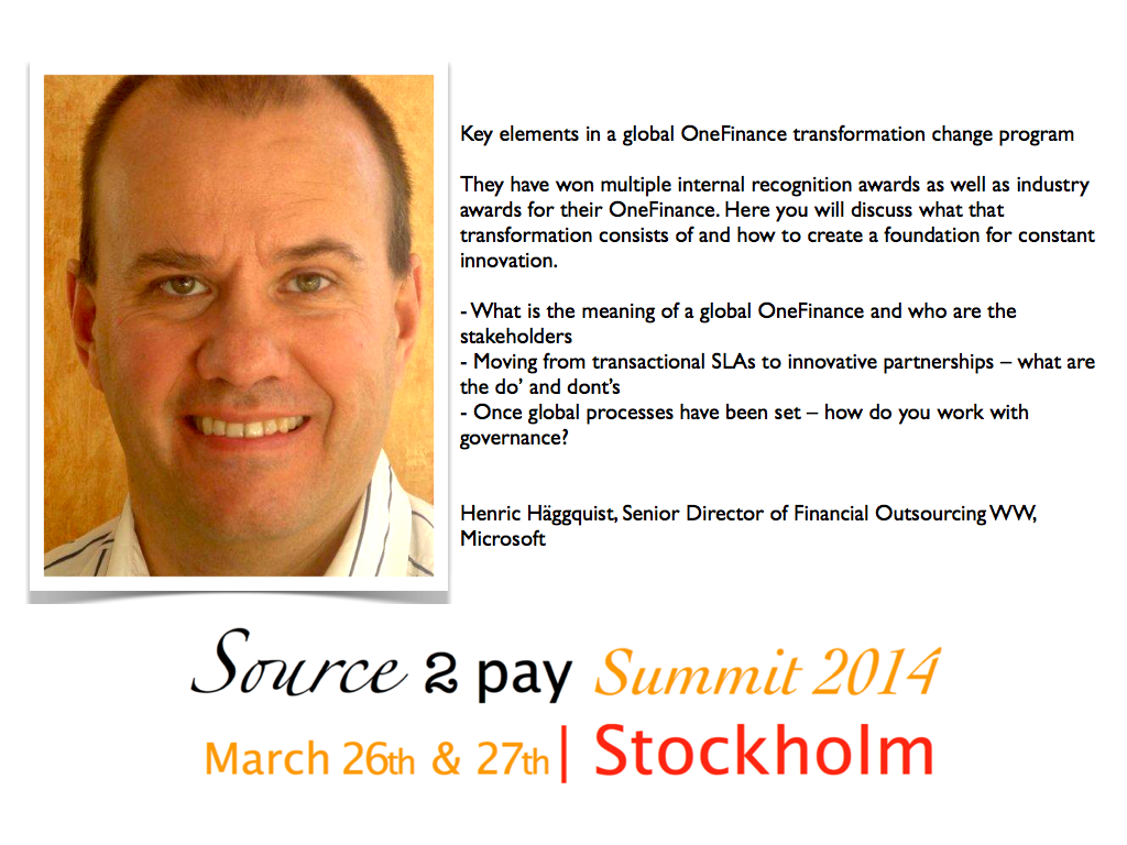 Henric Häggquist Source to Pay Summit