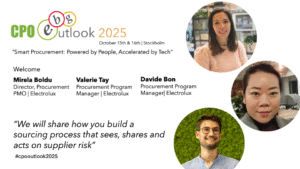 Electrolux keynote and workshop on supplier risk at CPO Outlook 2025