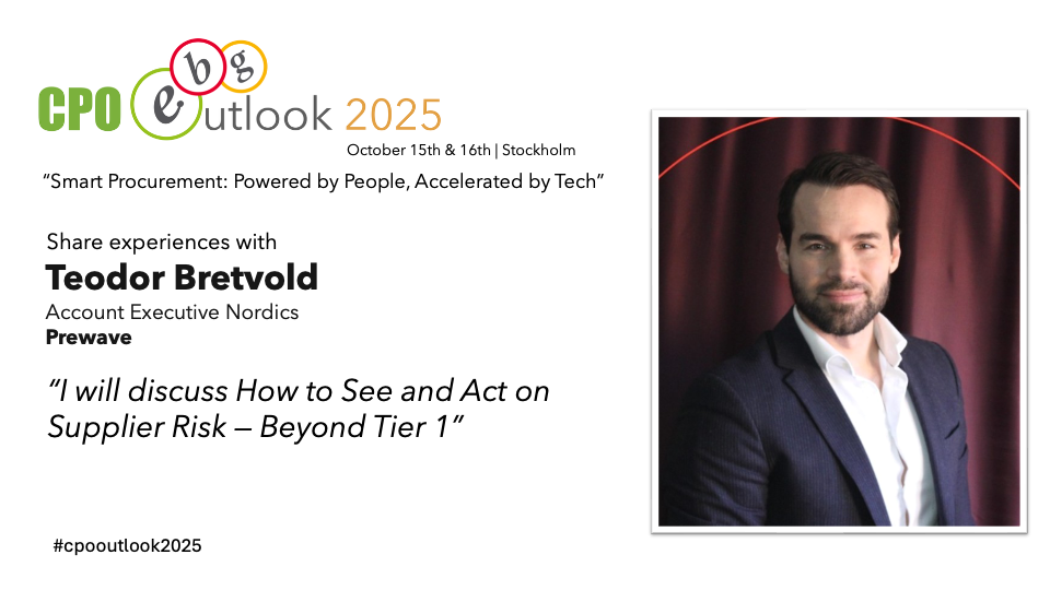 Seeing and Acting on Supplier Risk Beyond Tier 1 at CPO Outlook 2025 with Prewave