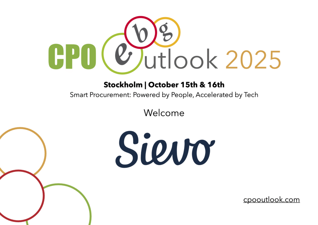 Sievo joins CPO Outlook 2025