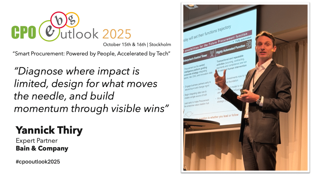 CPO Outlook 2025 Yannick Thiry from Bain & Company opening keynote